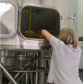 Emptying the mash tun