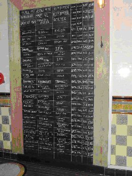 price list