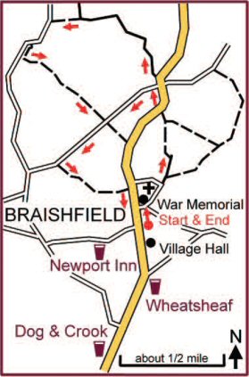 Braishfield walk map