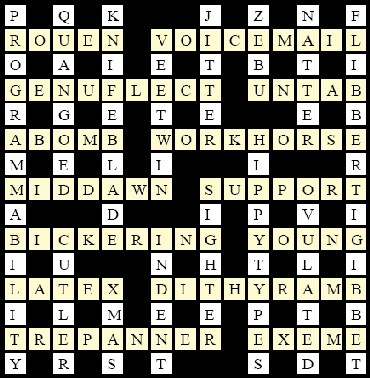June Crossword Answers