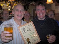 Jez of 146 Cider accepting his first CAMRA award