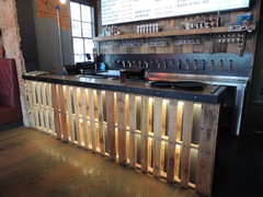 The pallet bar at BrewDog