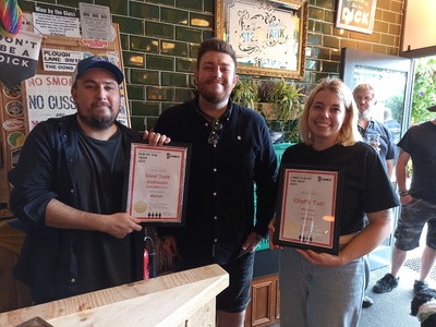 Steel Tank Alehouse - Southern Hampshire CAMRA Pub of the Year 2025 and Olaf's Tun Cider Pub of the Year award presentations
