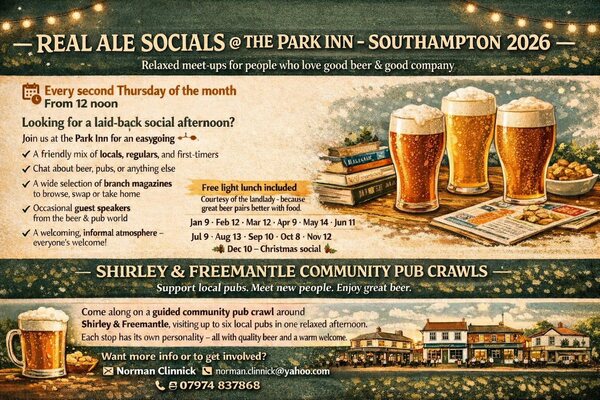 Real Ale socials list
